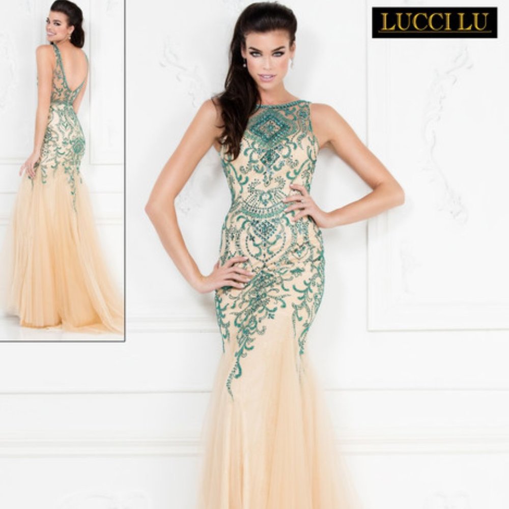 Jade and Cream Lucci Lu Prom Dress